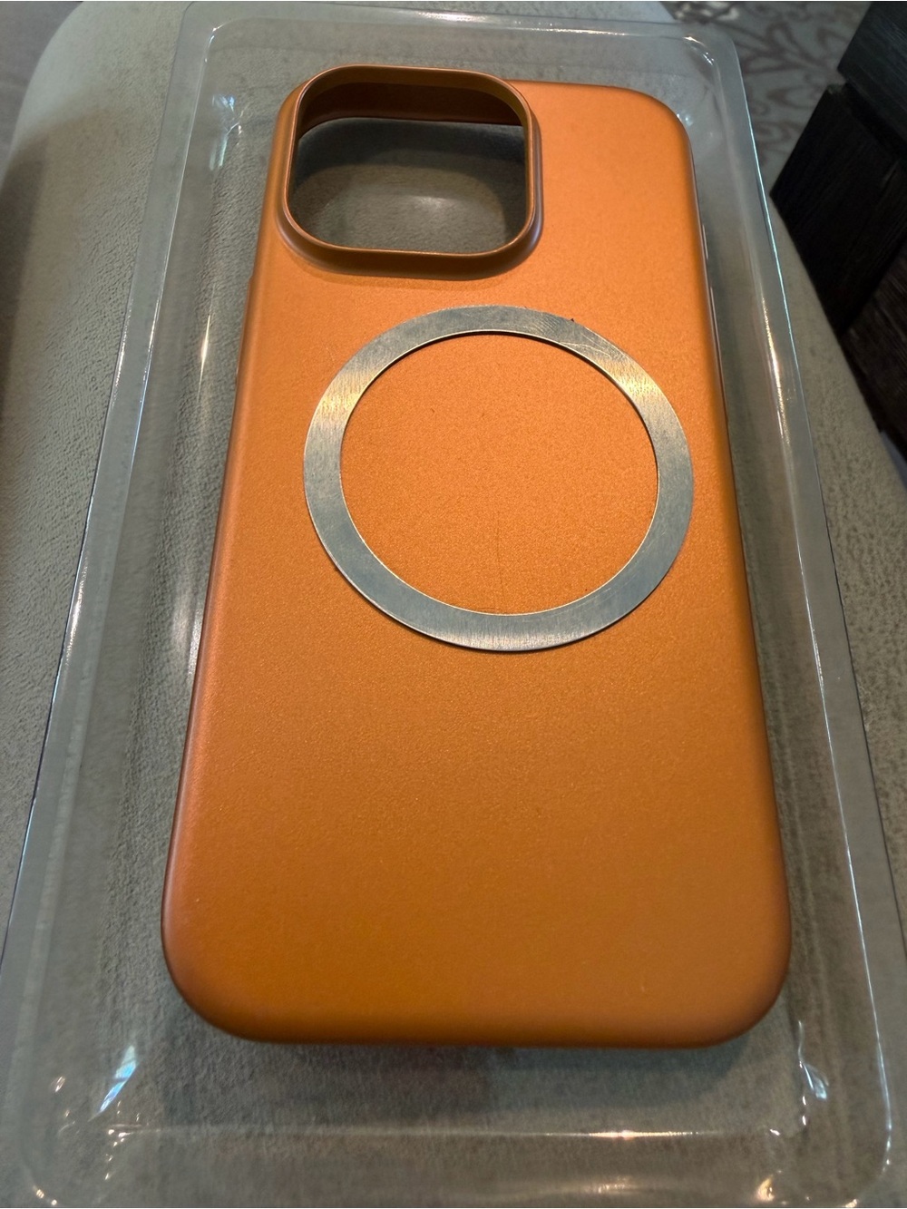 Orange Magnetic Phone Case with Ring - Compatible Cell Phone Accessory